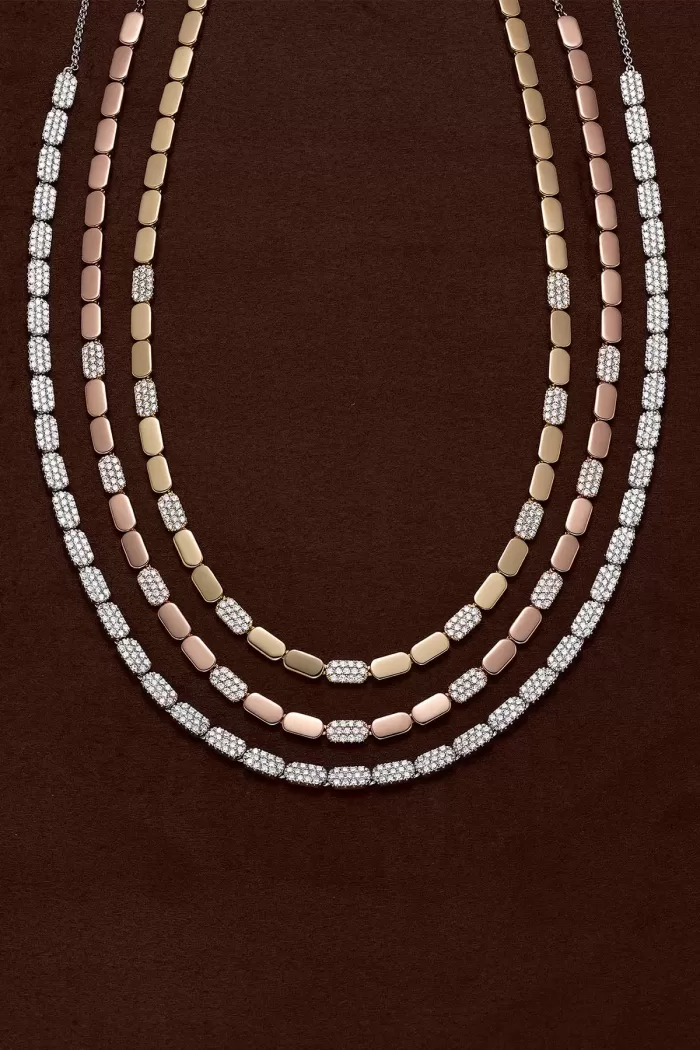 APM Monaco Collier réglable délicat en or rose Plaqué Or Rose 18 Carats