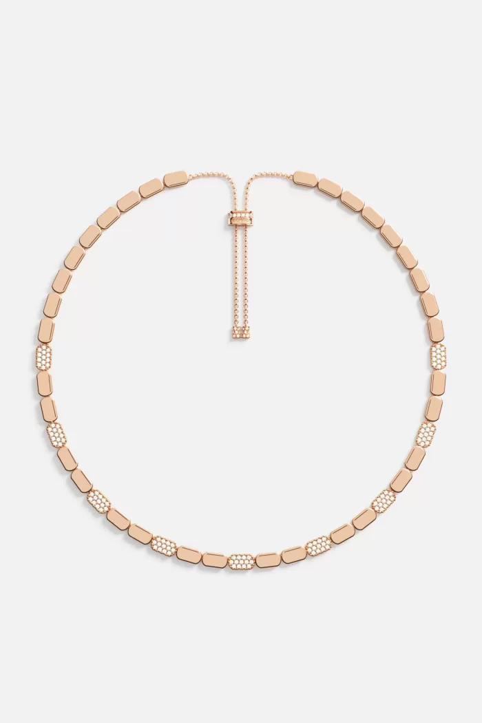 APM Monaco Collier réglable délicat en or rose Plaqué Or Rose 18 Carats