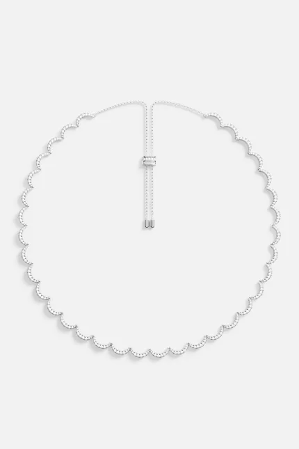 APM Monaco Collier réglable en argent ondulé Argent Sterling