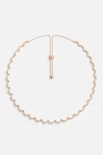 APM Monaco Collier réglable ondulé en or rose Plaqué Or Rose 18 Carats