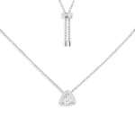 APM Monaco Collier réglable pavé triangle Argent Sterling