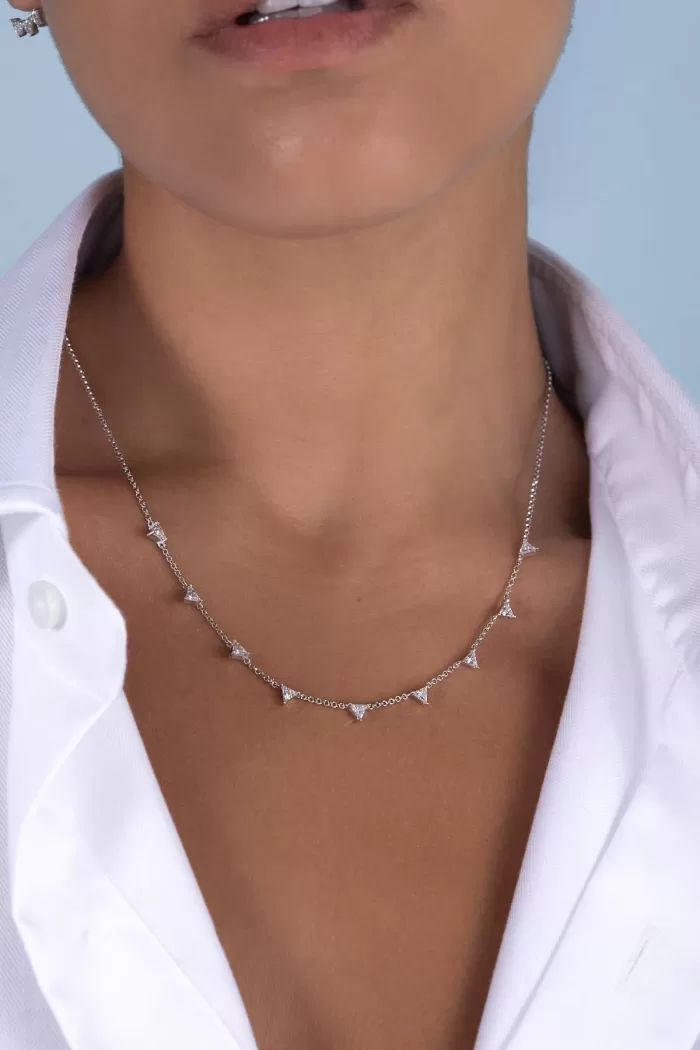 APM Monaco Collier réglable triangulaire Argent Sterling