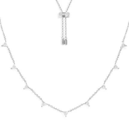 APM Monaco Collier réglable triangulaire Argent Sterling