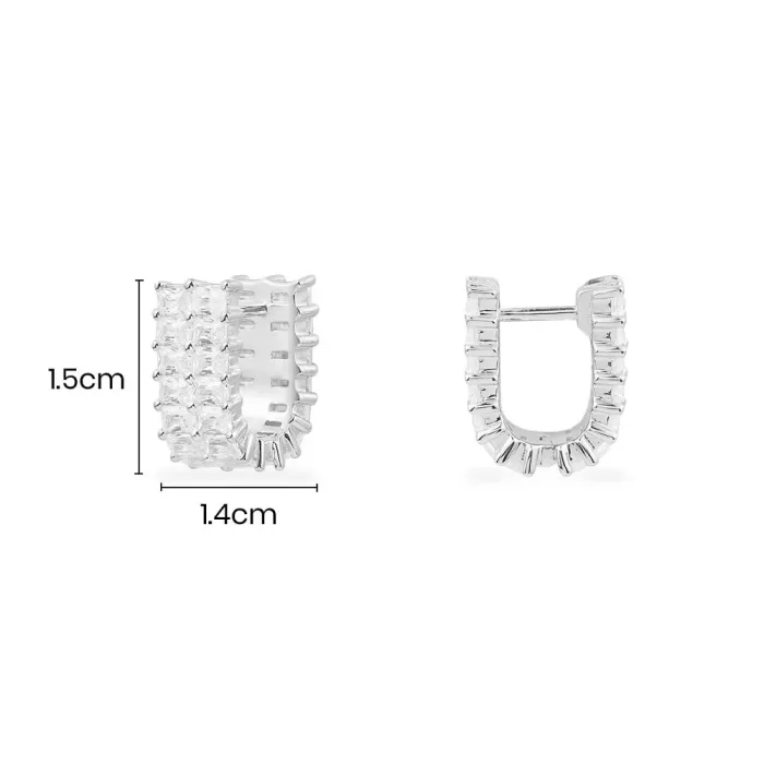 APM Monaco Créoles Eclat Double Rang Argent Sterling