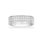 APM Monaco Grosse bague pavée Argent Sterling