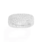 APM Monaco Grosse bague pavée Argent Sterling