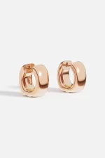 APM Monaco Grosses boucles d’oreilles Huggie en or rose Plaqué Or Rose 18 Carats