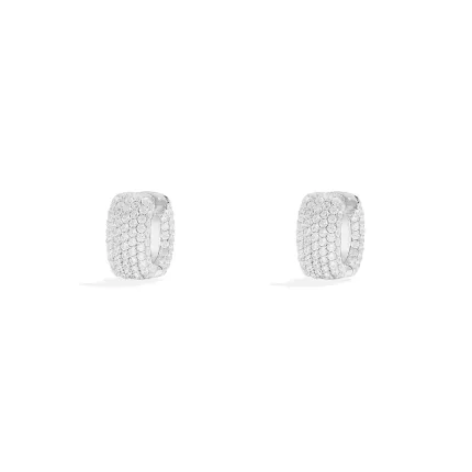 APM Monaco Grosses boucles d’oreilles créoles Argent Sterling