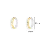 APM Monaco TOI MOI Boucles d’oreilles créoles en code Morse Plaqué Or Jaune 18 Carats